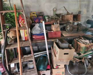 Dig, Dig, Dig........Vintage Grain Scale in Background