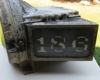 Side View of Rail Road Steam Engine Headlight