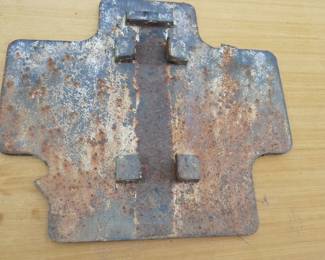 Back of Cast Iron Rail Road Sign