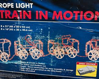Rope Light Train in Motion