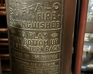 Vintage Copper and Brass Buffalo Fire Extinguisher