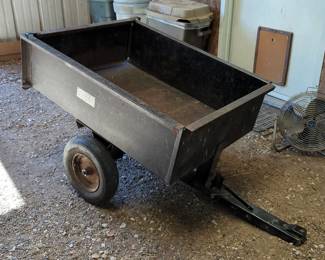 Pull Behind Dump Cart, 14" x 43" x 33"