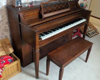 Kohler & Campbell Piano, 41" x 37.5" x 25" And Piano Storage Bench, 18" x 34" x 13"