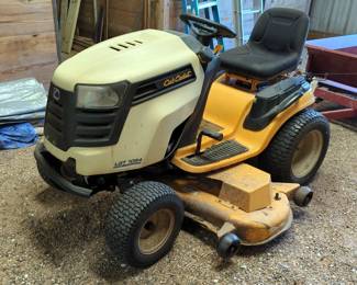 Cub Cadet Riding Lawn Mower With 54" Deck, Model LGT 1054, Hours Showing On Gauge 603.5, Powers Up