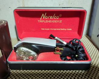 Norelco TripleHeader III Electric Razor And Schick Electric Razor, Both In Original Cases, Powers On