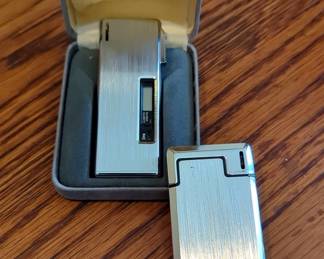 Colibri Pocket Alarm Lighter, In Original Box And Colibri Butane Lighter