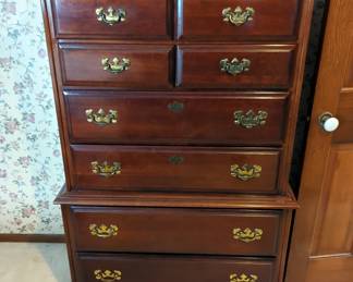 Dixie Furniture Company 8 Drawer Chest Of Drawers, 57.5" x 38" x 20"