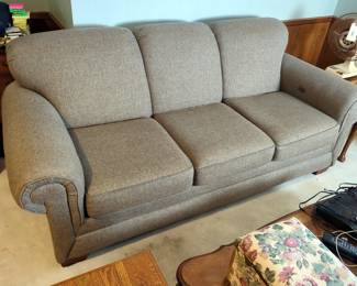 Upholstered Coil Core Sofa, 36" x 86" x 38"