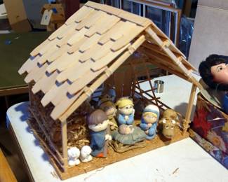 Hand Painted Ceramic Nativity Scene