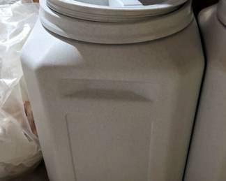Polyvinyl Storage Containers, Various Sizes, Qty 5
