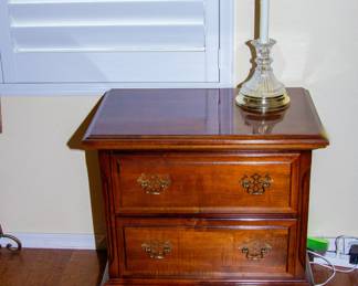 Simple nightstand and lamp