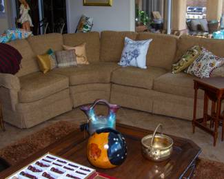 Upholstered sectional couch