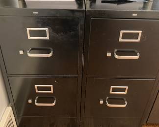 Black filing cabinet
