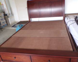 Aspenhome King Size Bed Frame With Drawers