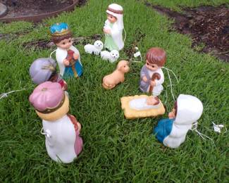Vintage General Foam Plastics Blow Mold Nativity