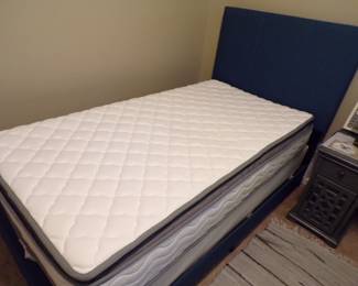 Twin Mattres and Box Springs That Goes With Denim Upholstered Bed Frame