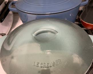 Le Creuset dutch oven, Cuisinart enameled cast iron roaster