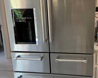 KitchenAid stainless refrigerator, 6 yo