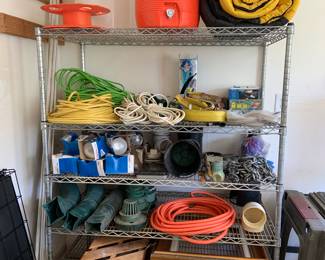 shelving and supplies