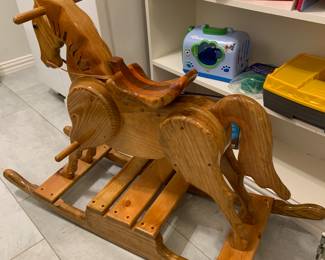 wooden rocking horse