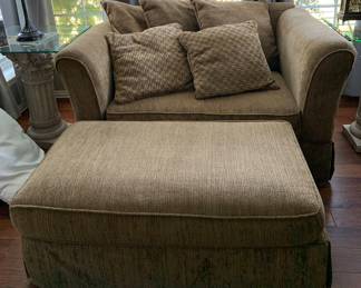 Alan White oversized chair and ottoman