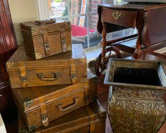 stacking faux alligator cases