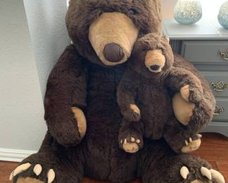 giant JJ Barefoot plush toy bear
