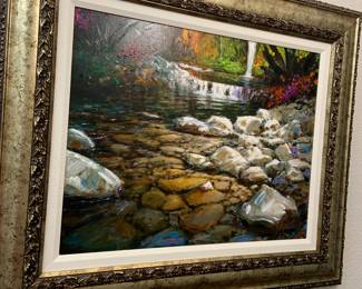 "STEPPING STONES" original oil on canvas by Marko Marovich