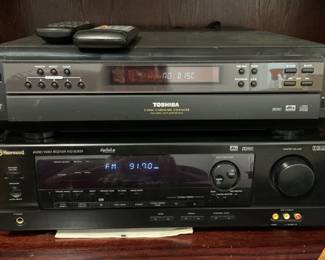 Sherwood receiver, Toshiba 5 disc changer, hooked up and working