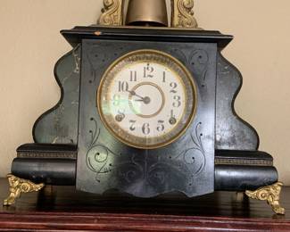 Gilbert curfew bell mantle clock from early 1800s