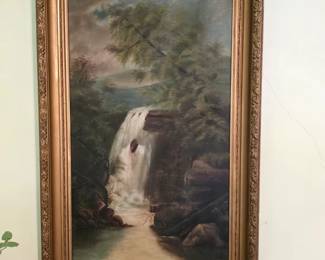 1894 ORIGINAL OIL PAINTING signed M. MILLER