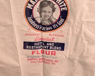 VINTAGE MARTHA WHITE 100lb FLOUR SACKS