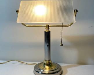 Bankers Lamp Frosted Glass