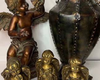 Angel Figures with Wall Henger Vase