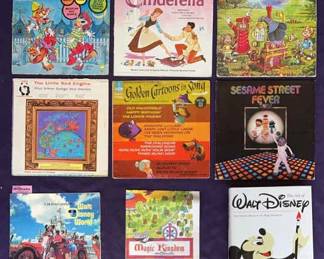 Walt Disney Items with Childrens Records