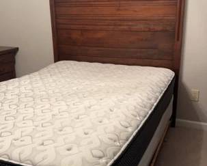 Antique Bed with Mattress and BS