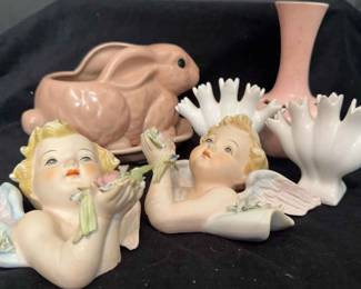 Vintage Bud Vases and Angel Hangers