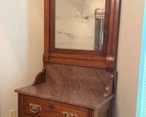 Antique Commode with Mirror