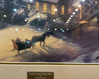 Thomas Kincaid 'Sunday evening sleigh ride'