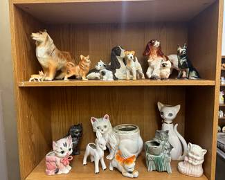dog and extensive vintage cat collections