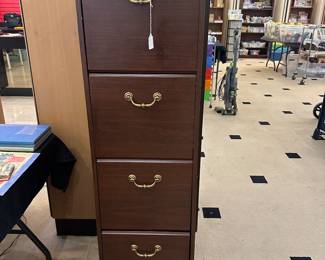 wooden filing cabinet
