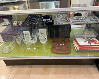 Fine Jewelry - Sterling, gold.  Cole Hahn Handbag, stamp collection, Waterford Crystal