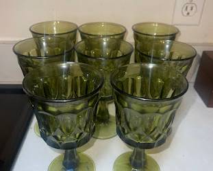 Noritake Perspective-Green water goblets 
