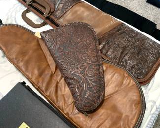 Leather Floral Embossed Small Case Leather Floral Embossed Small Case