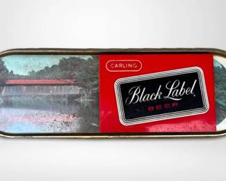 Black Label Beer Sign Lights Up