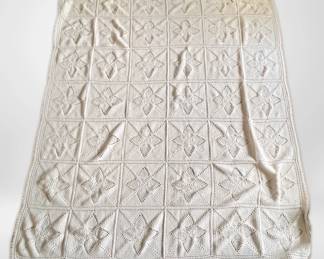 King Size Cream Colored Afghan