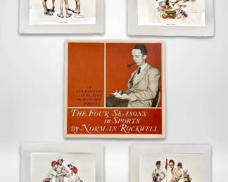 The Four Seasons in Sports by Norman Rockwell 4 Art Prints