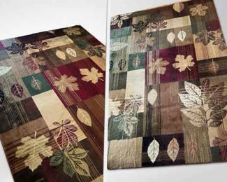 2 Matching Autumn Leaf Rugs