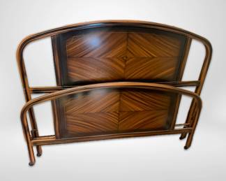 Harris Hub Copper Toned Metal Headboard Footboard