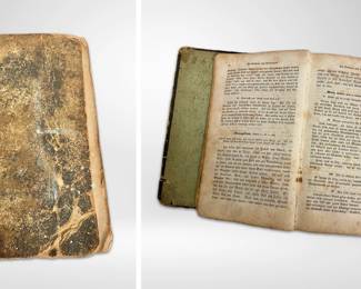 Antique 1843 German Prayer Book Leather Bound